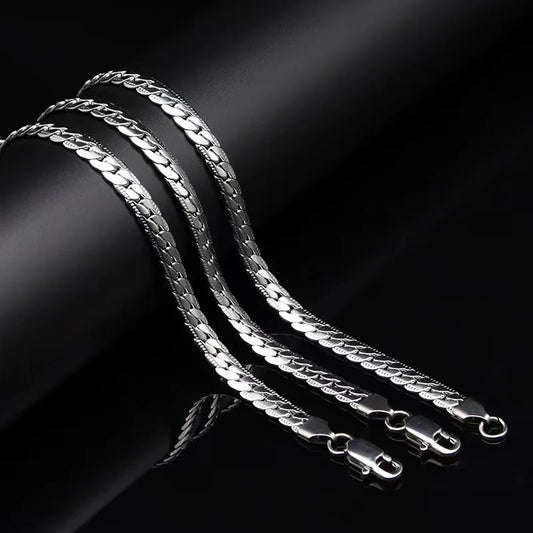 Veloura™ Serpent Weave Chain – Premium Silver Edition