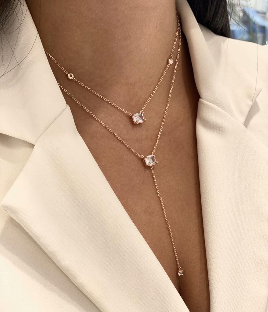 סט שרשראות גוף עדין מכסף סטרלינג 925