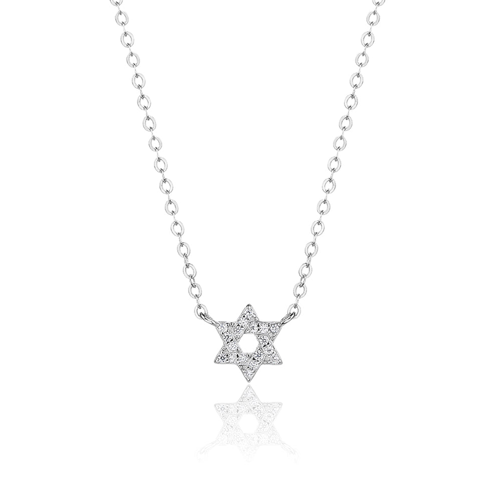 שרשרת כסף סטרלינג 925 עם תליון מגן דוד
