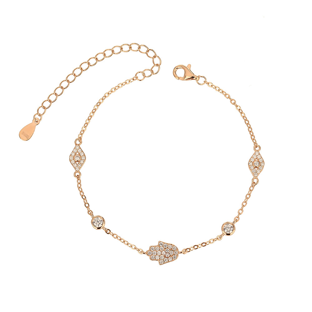 צמיד חרוזים עדין מכסף סטרלינג 925