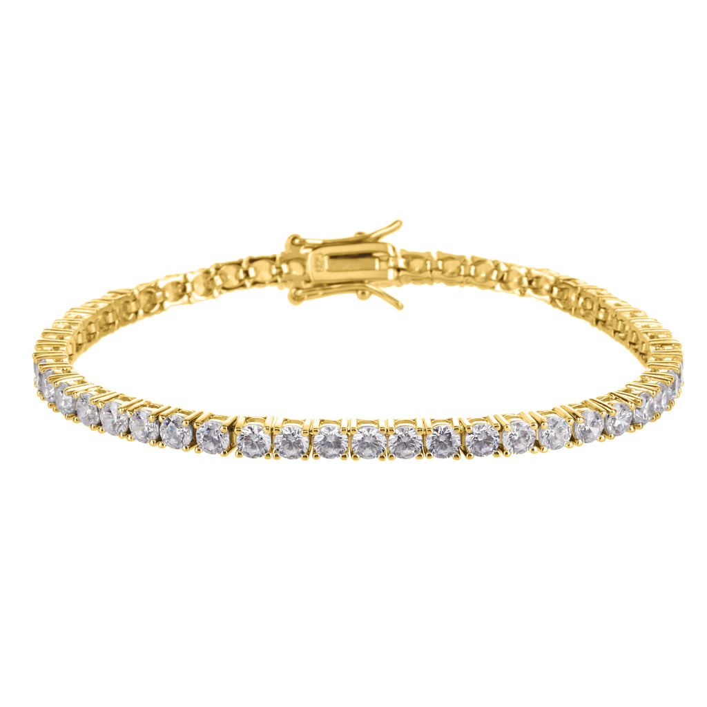 צמיד כסף סטרלינג 925 בציפוי זהב – 4 מ״מ