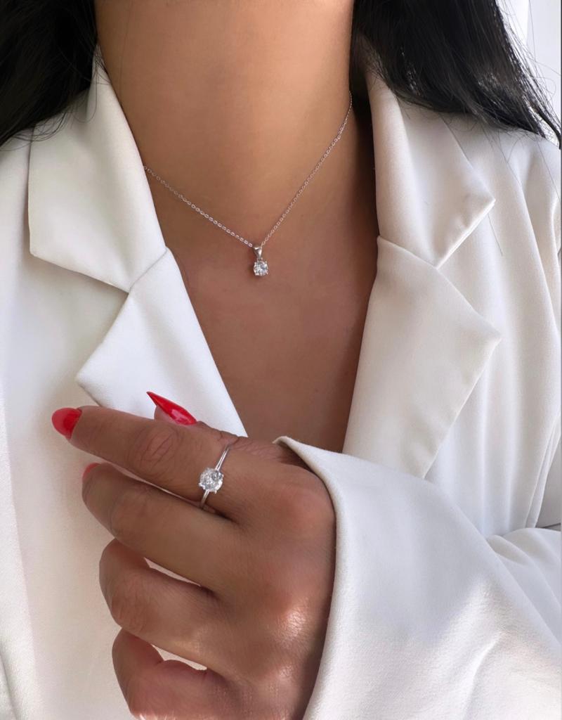 שרשרת תליון מנעול מכסף סטרלינג 925