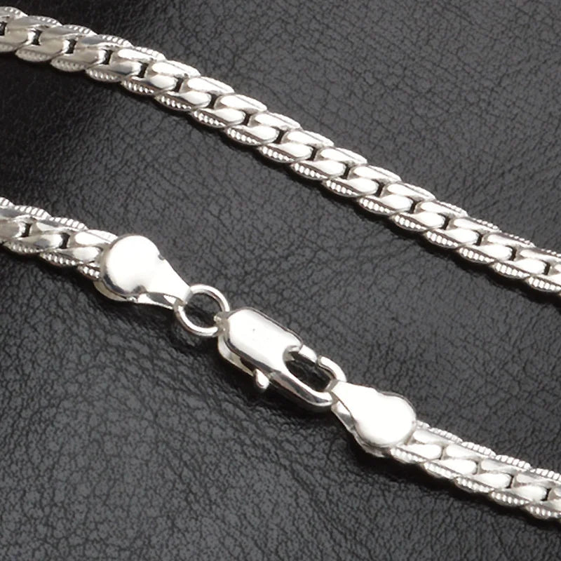 Veloura™ Serpent Weave Chain – Premium Silver Edition