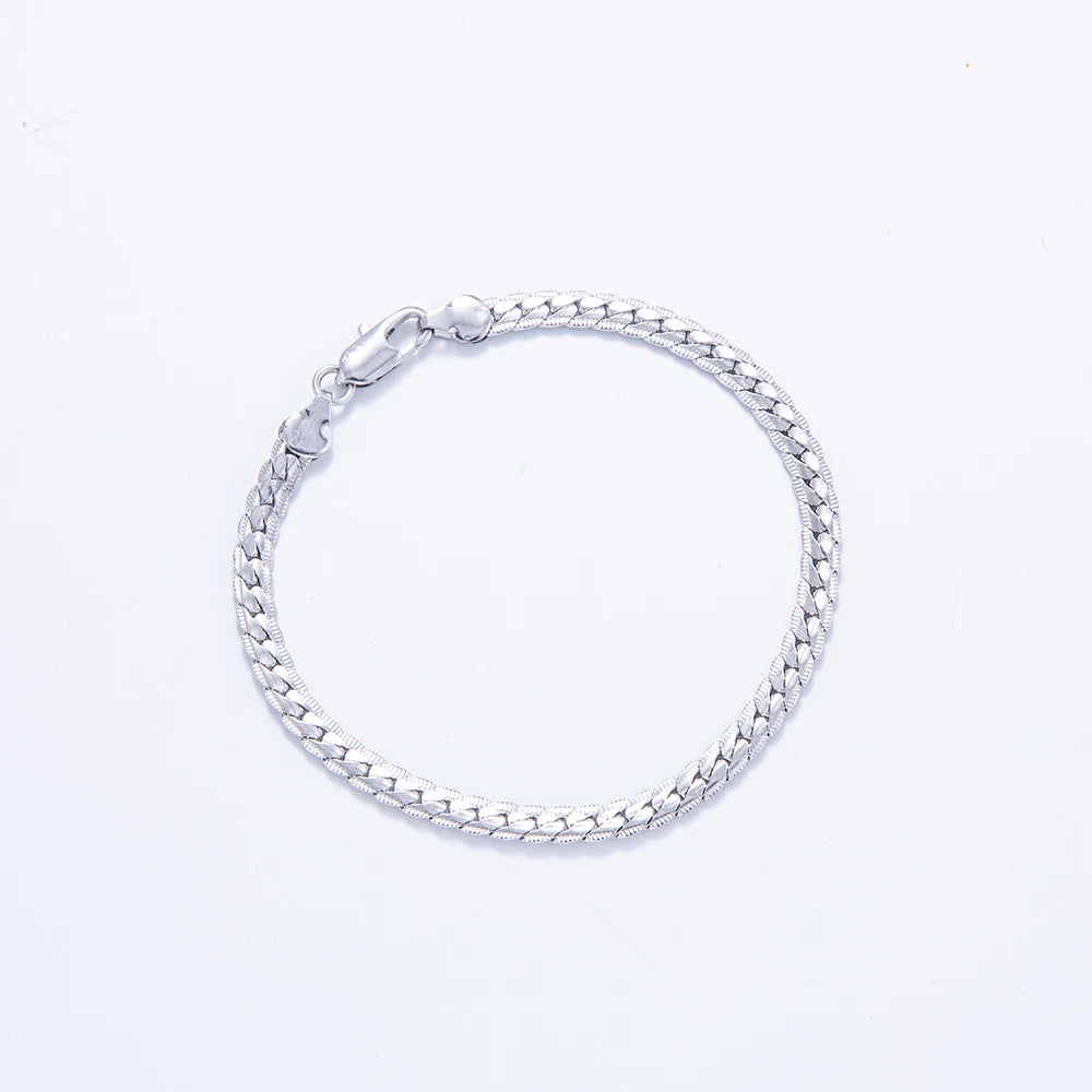 Veloura™ Serpent Weave Chain – Premium Silver Edition
