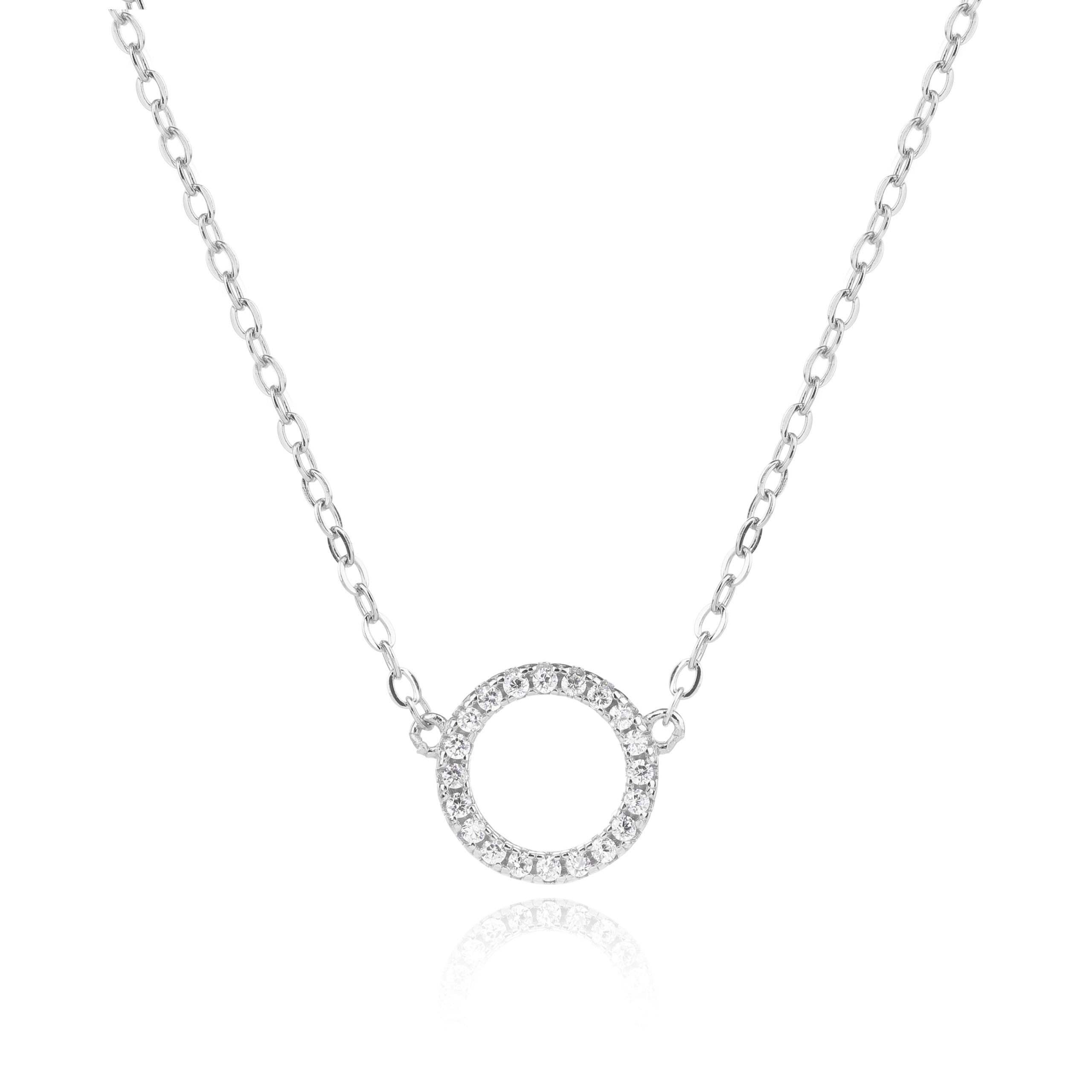 שרשרת כסף סטרלינג 925 עם תליון עגול קלאסי