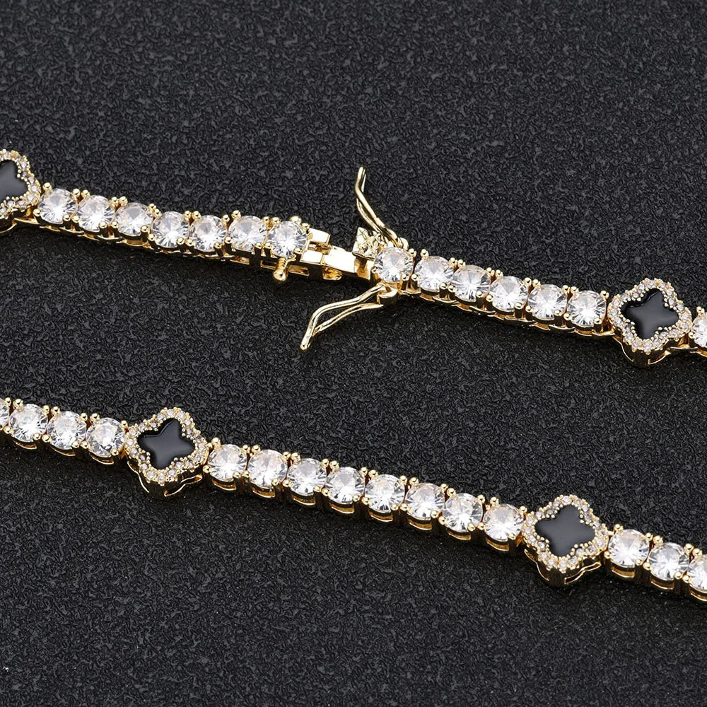 סט טניס Ice Flower – שרשרת וצמיד זירקון יוקרתיים