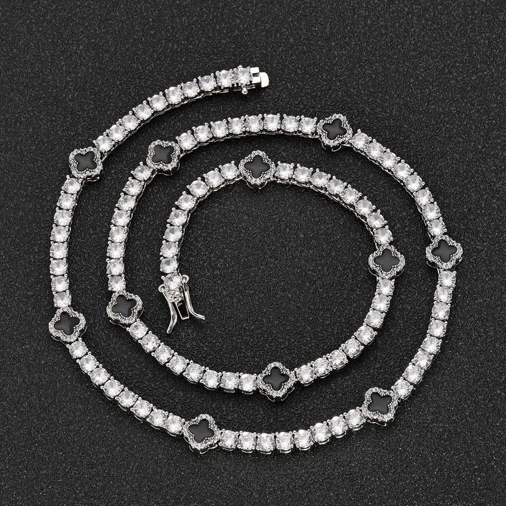 סט טניס Ice Flower – שרשרת וצמיד זירקון יוקרתיים