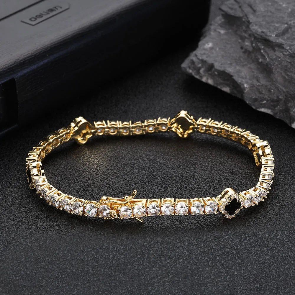 סט טניס Ice Flower – שרשרת וצמיד זירקון יוקרתיים