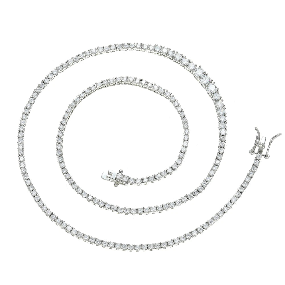 Veloura™ Diamond Link Cuban Chain – Double Row Iced Silver Edition