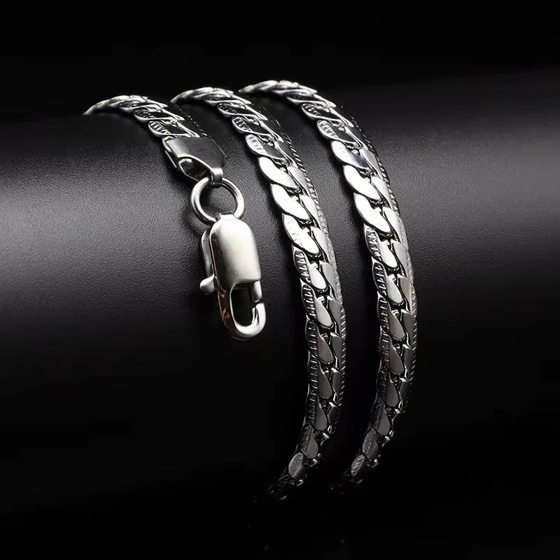 Veloura™ Serpent Weave Chain – Premium Silver Edition