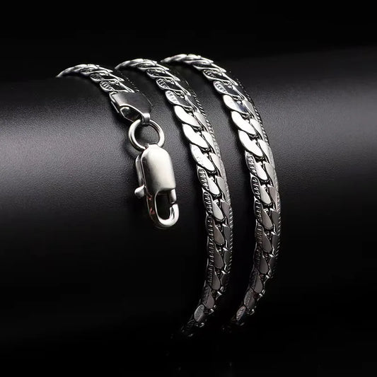 Veloura™ Serpent Weave Chain – Premium Silver Edition